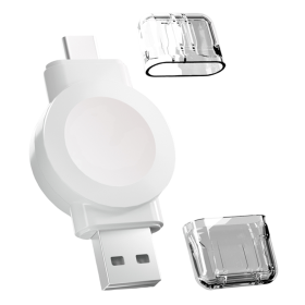 1 Pack Smart Watch Wireless Charger, Portable Magnetic Cordless Travel Charger Suitable For IWatch (Color: White)