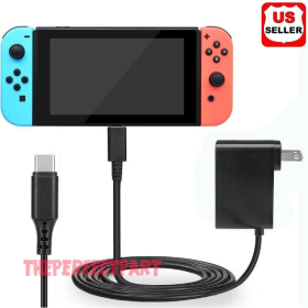 For Nintendo  AC Power Supply Adapter Home Wall Travel Charger Cable 2.4A (Color: Black)