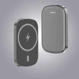 Chargomate Magnetic Portable Wireless Charger And Power Bank For Apple And Android (Color: Grey)