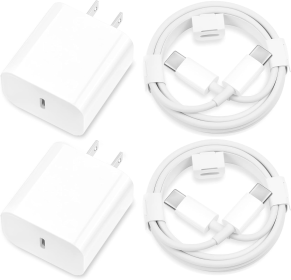 For Apple Phone Fast Charger 2Pack Type C Fast Charger Plug Adapter 6ft USB - C To Lightning Cable Cord For Apple Phone 16 1514 13 13 Pro 12 Pro (Option: Type C-2Pack 2Charging head)