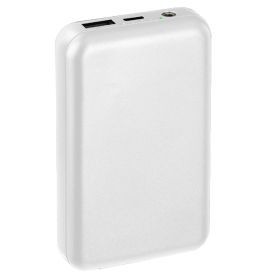 1Pc 10000mAh Portable Charger Battery Pack For Heated Blanket Vest Jacket Power Bank With Type C USB Cable Fit For IOSPhone 14 Android And More (Color: White)