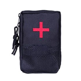 Tactical Utility Bag Medical Pouch for Outdoor Hiking Camping Travel (Color: Black)