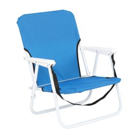 Oxford Cloth Iron Outdoor Beach Chair Blue (default: default title)